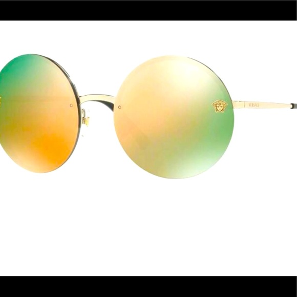 Versace round gold Sunglasses main image 4
